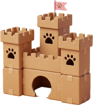 Cardboard box castle
