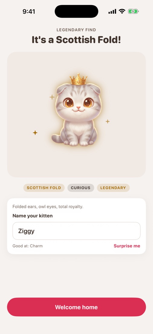 Hatching an egg in Club Kitten